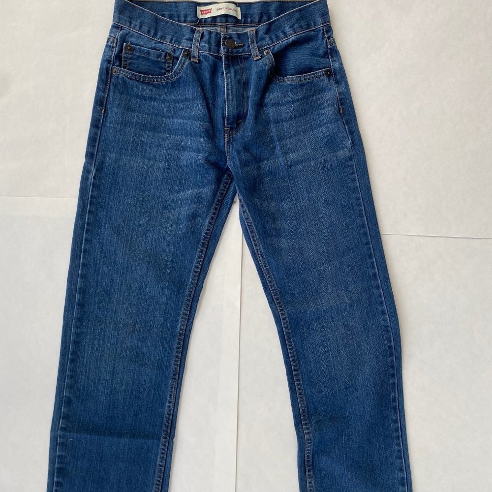 Levi's 505 Straight Leg Jeans Size 16 Regular 28x28 W28 L28 Boys Denim Pants